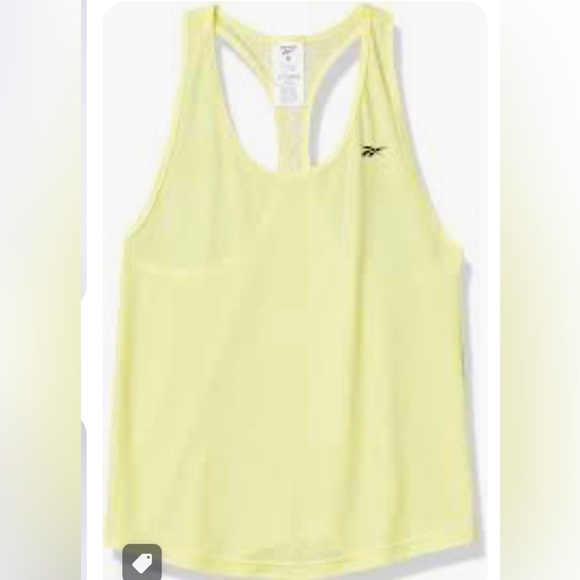 Reebok Performance Mesh Tank Yellow Women’s M BNWT - Picture 1 of 2